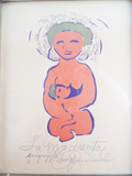Original One Off Art Serigraph Vibiana Aparicio Chamberlin La Madrecita Signed