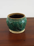 Antique 6" Chinese Green Glazed Ginger Jar Ceramic Storage Vase Dragon Decor