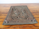 Antique 19thC Bas Relief Copper Art Engraved Panel Ancient Warrior Peartree & Co
