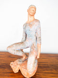 Vintage Clay Sculpture Acrobat Trapeze Art Terracotta Working Study Zuniga Style