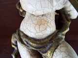 Antique Wooden German Carved Figures Set Of 3 Cherubs Putti Christmas Decor 1910