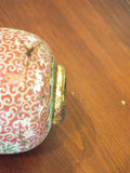 Antique Chinese Red Glaze Ginger Sealed Jar Ceramic Container Kitchen Home Decor