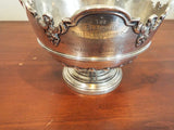 Antique 1895 Victorian English Sterling Bulldog Trophy Bowl Smartts Punch 18.4oz