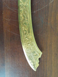 Antique Gold Gilt Brass Scimitar Letter Opener 1899 Prince Of Wales Stakes Union