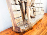 Antique 1920s Black Forest Wood Carving 3 D Art Sculpture German Art Soldier