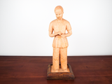 Vintage 1940s Art Sculpture European Terracotta Masked Medic Signed E Kloister