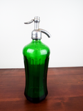 Antique Ribbed Green Glass Seltzer Bottle Schiff Beverage Co Morristown, NJ 26oz