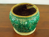 Antique 6" Chinese Green Glazed Ginger Jar Ceramic Storage Vase Dragon Decor