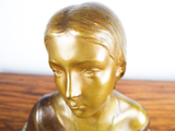 19thC French Art Nouveau Bronze Sculpture Jean Escoula Signed Art 1898