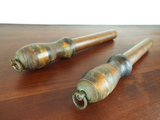 Antique Pair Of Naval Belaying Pins Heavy Bronze Victorian Era Nautical Decor