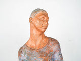 Vintage Clay Sculpture Acrobat Trapeze Art Terracotta Working Study Zuniga Style