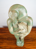Vintage 1980s Bizarre Art Sculpture Horse Beauty & the Beast Signed Martha Allen