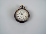 Antique Swiss Made Gunmetal Chronograph Pocket Watch 1900 Working Serial No.359