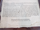 Antique French Revolutionary Poster Military Decree 1791 Original Publication