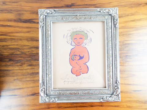 Original One Off Art Serigraph Vibiana Aparicio Chamberlin La Madrecita Signed