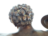 Antique 19th C Large Bronze Art Sculpture Satyr With Cymbals Duchemin Grand Tour