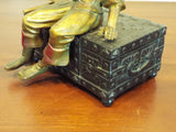 J.B. Hirsch Lador Music Box Pirate Treasure Chest Trinket Box 1920s Home Decor