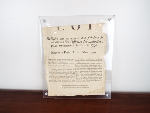 Antique French Revolutionary Poster Military Decree 1791 Original Publication