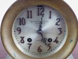 Antique Silver Brass Ships Bell Mantle Clock Bailey Banks & Biddle Philadelphia