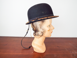 Antique Equestrian Horse Derby Helmet Hunting Bowler Hat Preece & Curtis 6 7/8