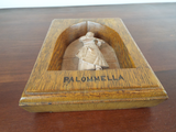 Antique Italian Sculpture Palomella Wood Cased Artwork Lady Mandolin 19th C