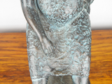 Vintage Mexican Bronze Art Sculpture Carlos Aguirre 4/8 Signed Art Rural Woman