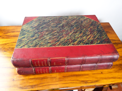 Antique 1873 First Edition Books Evangelical Saints Traduction De Bossuet 2 Tome