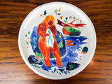 Original Gregorio Prestopino Art Pottery Charger Hand Painted Nude Bather AD 80