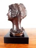 Vtg Original Russian Bronze Sculpture Young Woman Nicolai Kuvshinoff Signed Art