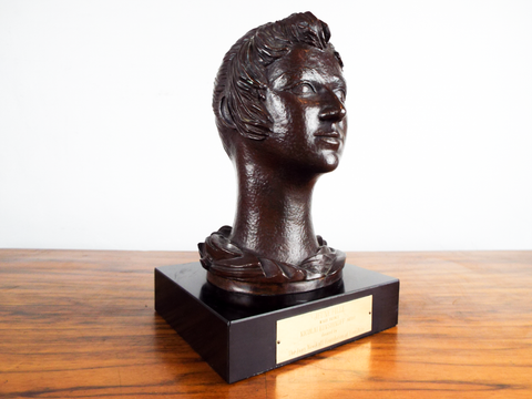 Vtg Original Russian Bronze Sculpture Young Woman Nicolai Kuvshinoff Signed Art