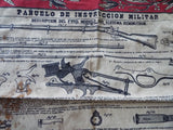 Orig Spanish American War Remington Bandana Instructional Military Scarf 1880s
