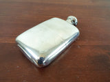 Antique Edwardian English Sterling Silver Solid Hip Flask 1903 W G Neal 7.4oz