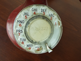 Antique Western Electric 102 B1 Oval Rotary Telephone Factory Red Made In USA