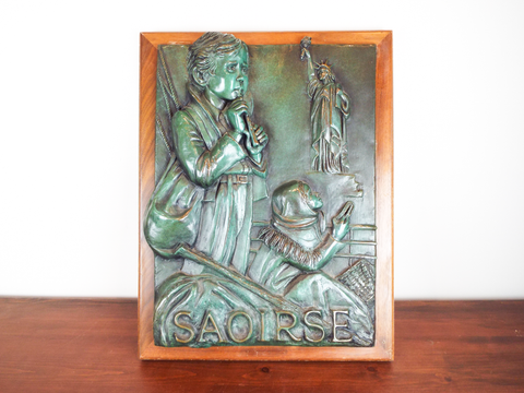 Vintage 1976 Bronze Art Sculpture Myra Nelson Saoirse Irish Freedom Signed No 12