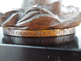 Vtg Original Russian Bronze Sculpture Young Woman Nicolai Kuvshinoff Signed Art
