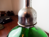 Antique Ribbed Green Glass Seltzer Bottle Schiff Beverage Co Morristown, NJ 26oz