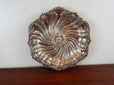 Antique 19th C North Wind Dish Platter 14" Highly Ornate Continental Silverplate