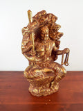 Vintage Seibo Kitamura Signed Bronze 33lb Sculpture Fudo Myo O Japanese Art 19"