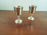 English Sterling Silver Goblets Charles II Style Walter Davies London 1974