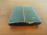 Antique Miniature Cased Painting Of A Bejeweled Lady 1920s Leather Travel Case