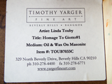 Original Signed Artwork Linda Touby Oil & Wax On Masonite Homage To Giotto #1