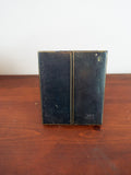 Antique Miniature Cased Painting Of A Bejeweled Lady 1920s Leather Travel Case
