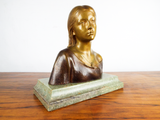 19thC French Art Nouveau Bronze Sculpture Jean Escoula Signed Art 1898