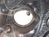 Antique 19thC Daruma Hossu Mingei Japanese Folk Art Zen Buddhist Dharma Wall Art