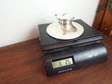 Antique English Sterling Silver Capstan Inkwell Edwardian 1906 Desk Accessory