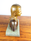 19thC French Art Nouveau Bronze Sculpture Jean Escoula Signed Art 1898