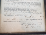 Antique Pre Civil War American Citizenship Paper Irish Immigrant California 1857