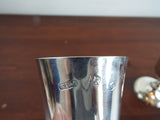 English Sterling Silver Goblets Charles II Style Walter Davies London 1974