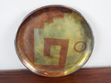 Original 1950s Handwrought Los Castillo 10.5" Platter Mixed Metal Plate Mexico1
