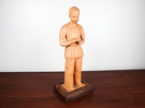 Vintage 1940s Art Sculpture European Terracotta Masked Medic Signed E Kloister